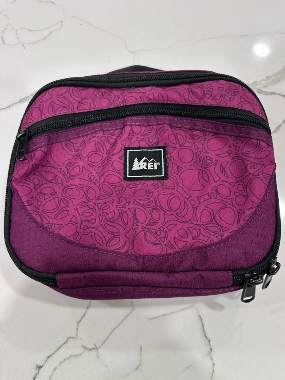 REI Co-op Insulated Lunch Box / Cooler Bag - Purple Floral Pattern - Picture 1 of 11